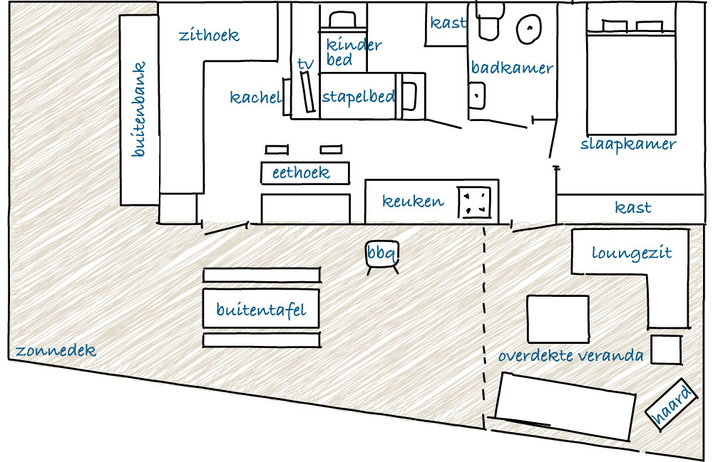 Plattegrond Ibiza Summer Lodge